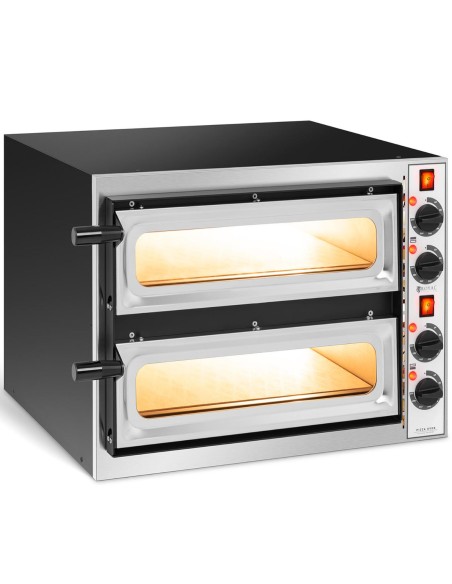 Dviejų kamerų picos orkaitė su stiklu 2 picos sk. 32cm 230V 3200W ITALIJA