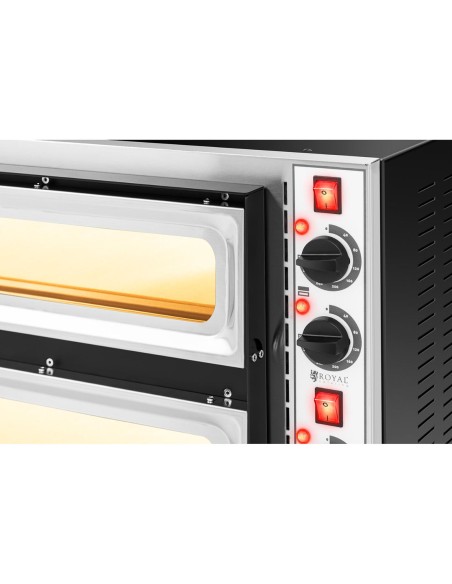 Dviejų kamerų picos orkaitė su stiklu 2 picos sk. 32cm 230V 3200W ITALIJA