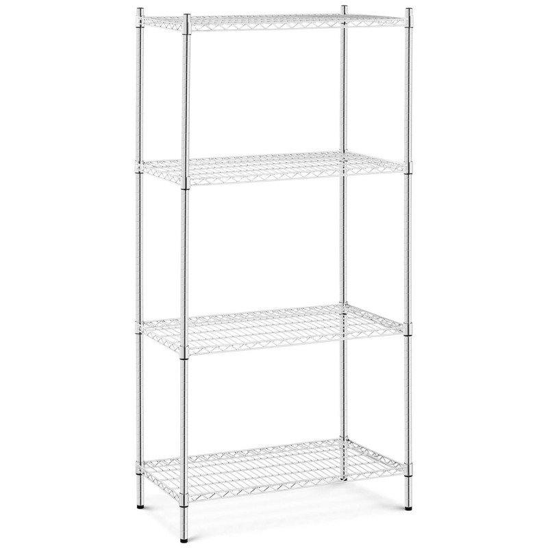Chromuotos dirbtuvių lentynos 4 vielos lentynos iki 1 t 1000 kg 90x45x180 cm