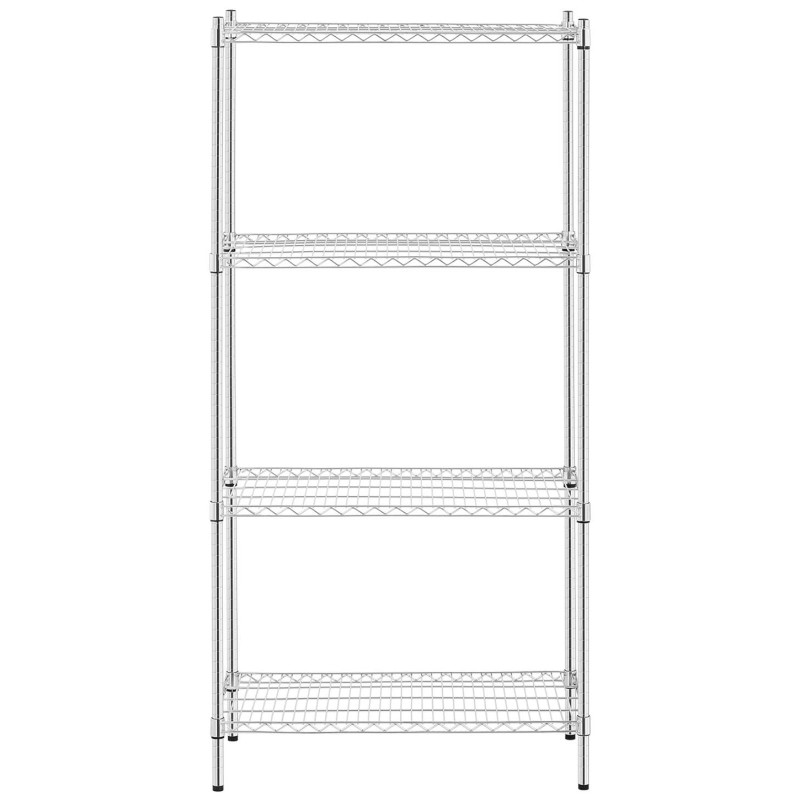 Chromuotos dirbtuvių lentynos 4 vielos lentynos iki 1 t 1000 kg 90x45x180 cm