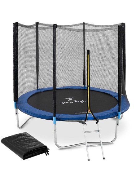 Sodo batutas su tinkleliu ir dangteliu spyruoklėms sk. 244 cm iki 80 kg juodos ir mėlynos spalvos