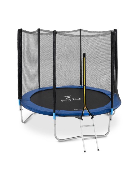 Sodo batutas su tinkleliu ir dangteliu spyruoklėms sk. 244 cm iki 80 kg juodos ir mėlynos spalvos