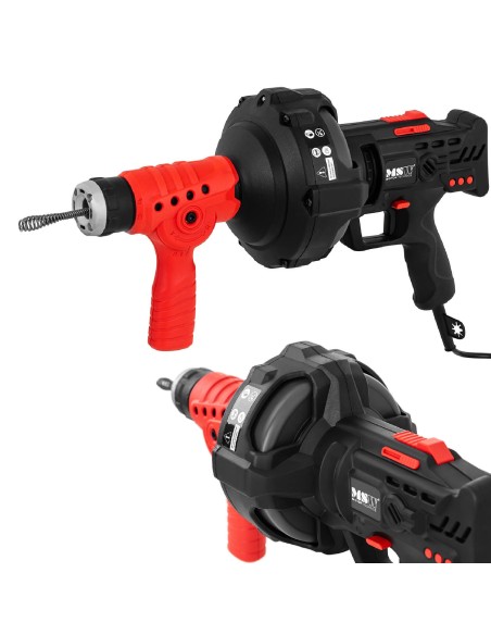 Spiralinis stūmoklis elektrinis būgninis viper, skirtas atkimšti kanalizacijos vamzdžius 240 W, ilgis 7,5 m, sk. 15 mm Spiralinis stūmoklis elektrinis būgninis viper, skirtas atkimšti kanalizacijos vamzdžius 240 W, ilgis 7,5 m, sk. 15 mm