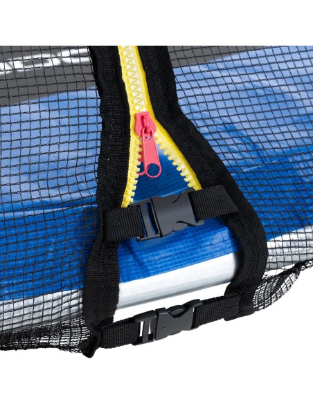 Sodo batutas su tinkleliu ir dangteliu spyruoklėms sk. 244 cm iki 80 kg juodos ir mėlynos spalvos