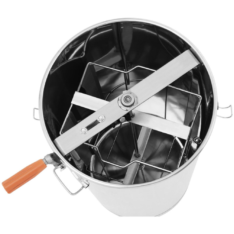 Medaus traukimo rankinė medaus centrifuga su 2 rėmeliais iš nerūdijančio plieno