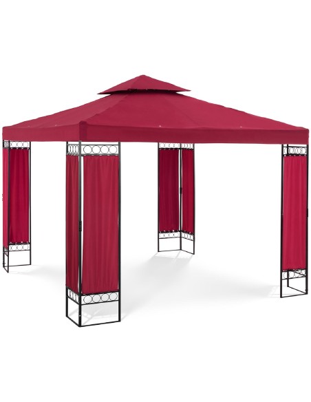 Sodo paviljono pavėsinė sulankstoma palapinė 3 x 3 x 2,6 m raudono vyno Sodo paviljono pavėsinė sulankstoma palapinė 3 x 3 x 2,6 m raudono vyno