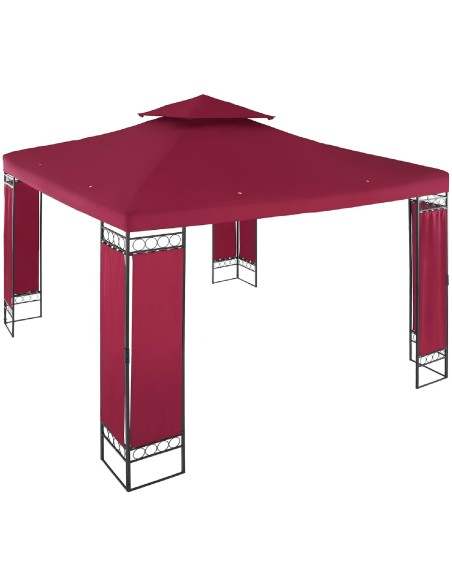 Sodo paviljono pavėsinė sulankstoma palapinė 3 x 3 x 2,6 m raudono vyno Sodo paviljono pavėsinė sulankstoma palapinė 3 x 3 x 2,6 m raudono vyno