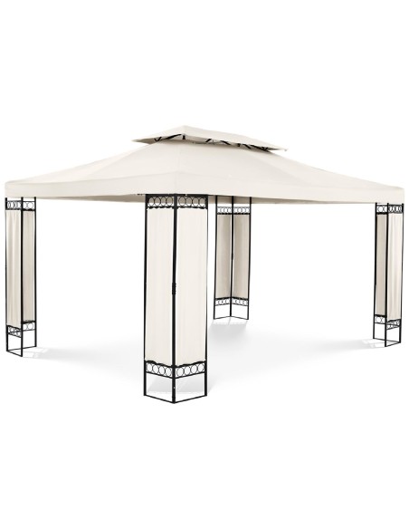 Sodo paviljono pavėsinė sulankstoma palapinė 3 x 4 x 2,6 m kreminė Sodo paviljono pavėsinė sulankstoma palapinė 3 x 4 x 2,6 m kreminė