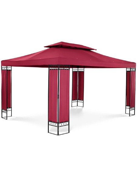 Sodo paviljono pavėsinė sulankstoma palapinė 3 x 4 x 2,6 m raudono vyno Sodo paviljono pavėsinė sulankstoma palapinė 3 x 4 x 2,6 m raudono vyno