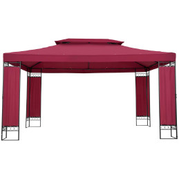 Sodo paviljono pavėsinė sulankstoma palapinė 3 x 4 x 2,6 m raudono vyno
