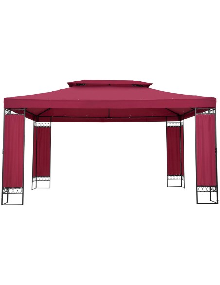 Sodo paviljono pavėsinė sulankstoma palapinė 3 x 4 x 2,6 m raudono vyno Sodo paviljono pavėsinė sulankstoma palapinė 3 x 4 x 2,6 m raudono vyno