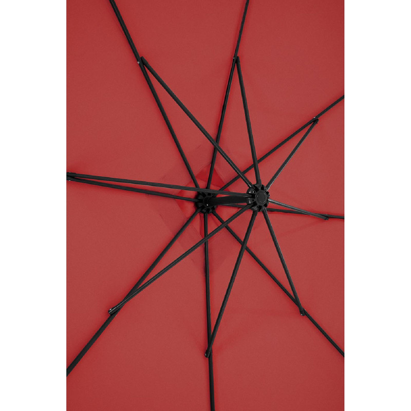 Sodo skėtis ant kvadratinio stulpo 250 x 250 cm, kaštoninės spalvos