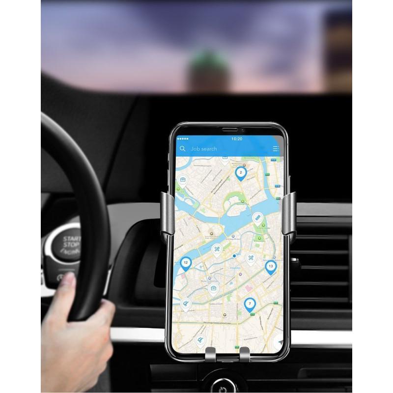 Gravitacinis automobilio orlaidės laikiklis pilkas