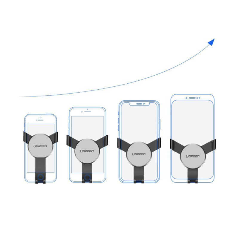 Gravitacinis automobilio orlaidės laikiklis pilkas