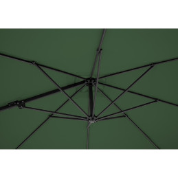 Šoninis sodo skėtis ant kvadratinės rankos 250 x 250 cm žalias