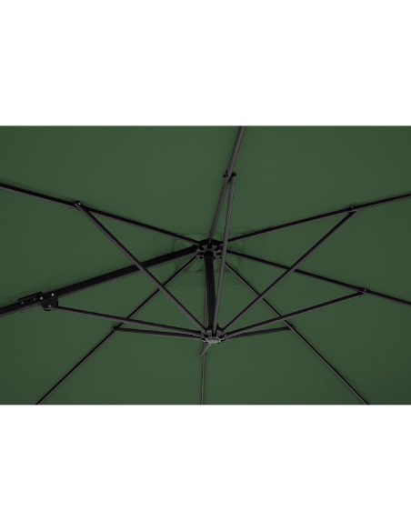 Šoninis sodo skėtis ant kvadratinės rankos 250 x 250 cm žalias Šoninis sodo skėtis ant kvadratinės rankos 250 x 250 cm žalias