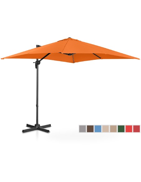 Šoninis sodo skėtis ant kvadratinės rankos, 250 x 250 cm, oranžinė Šoninis sodo skėtis ant kvadratinės rankos, 250 x 250 cm, oranžinė