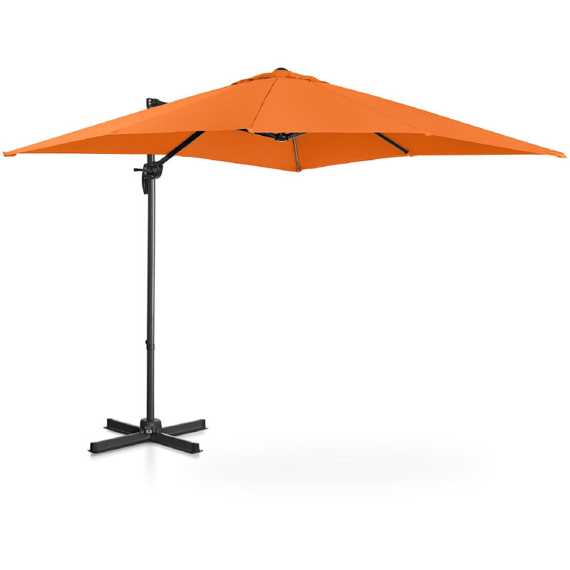 Šoninis sodo skėtis ant kvadratinės rankos, 250 x 250 cm, oranžinė