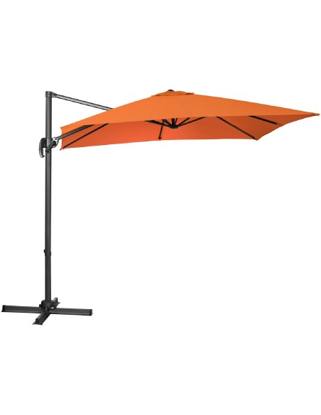 Šoninis sodo skėtis ant kvadratinės rankos, 250 x 250 cm, oranžinė Šoninis sodo skėtis ant kvadratinės rankos, 250 x 250 cm, oranžinė