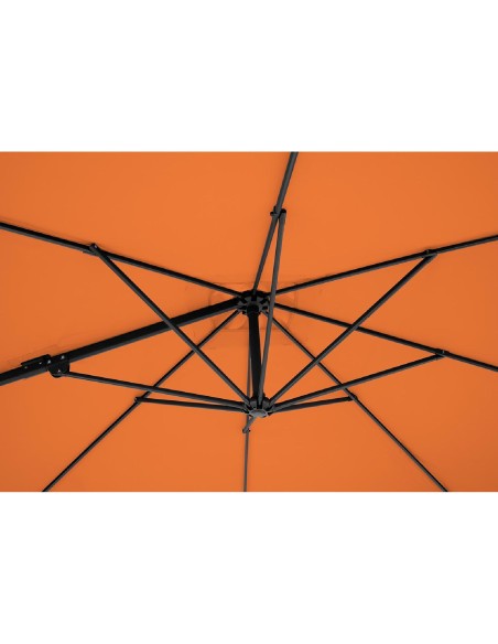 Šoninis sodo skėtis ant kvadratinės rankos, 250 x 250 cm, oranžinė Šoninis sodo skėtis ant kvadratinės rankos, 250 x 250 cm, oranžinė