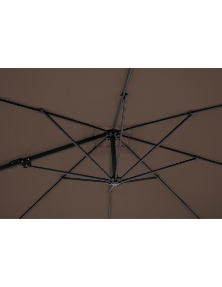 Šoninis sodo skėtis ant kvadratinės rankos, 250 x 250 cm, ruda Šoninis sodo skėtis ant kvadratinės rankos, 250 x 250 cm, ruda