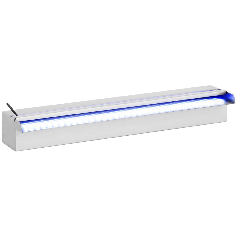 Nerūdijančio plieno kaskadinis krioklio snapelis sodo tvenkiniui 60 cm LED