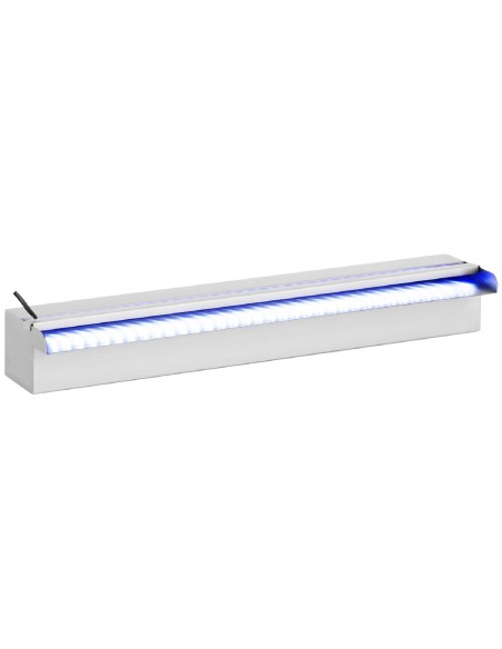 Nerūdijančio plieno kaskadinis krioklio snapelis sodo tvenkiniui 60 cm LED Nerūdijančio plieno kaskadinis krioklio snapelis sodo tvenkiniui 60 cm LED