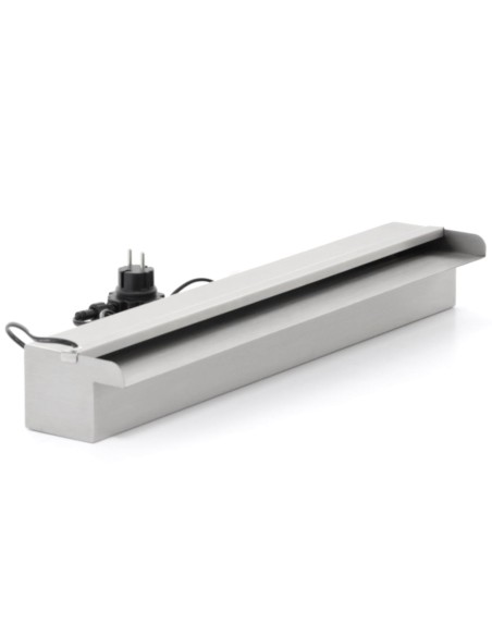 Nerūdijančio plieno kaskadinis krioklio snapelis sodo tvenkiniui 60 cm LED Nerūdijančio plieno kaskadinis krioklio snapelis sodo tvenkiniui 60 cm LED
