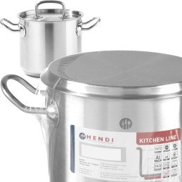Kitchen Line aukštas puodas su dangčiu 13,5 l sk. 280 x 220 h – Hendi 837405