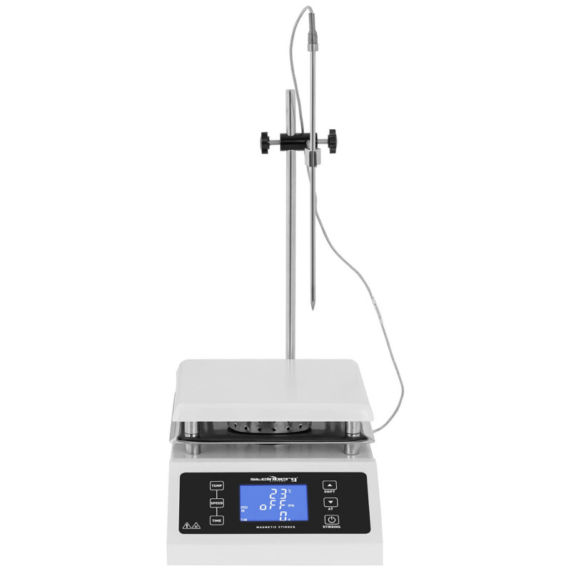 Laboratorinė magnetinė maišyklė + stovas su laikiklio laikmačiu 350C 2000 aps./min.