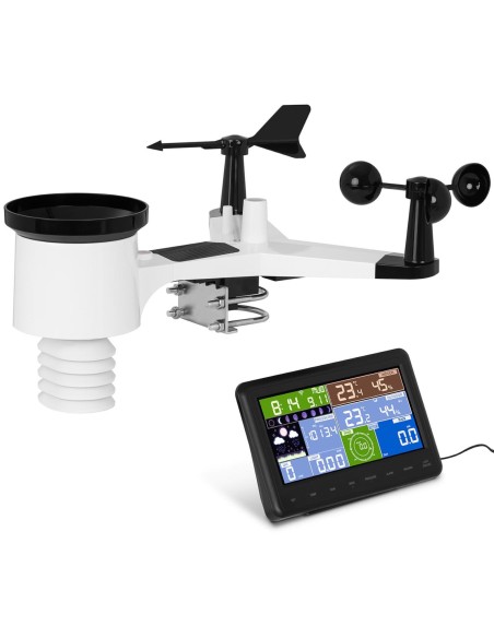 Belaidė oro stotis saulės LCD WiFi 100m Belaidė oro stotis saulės LCD WiFi 100m
