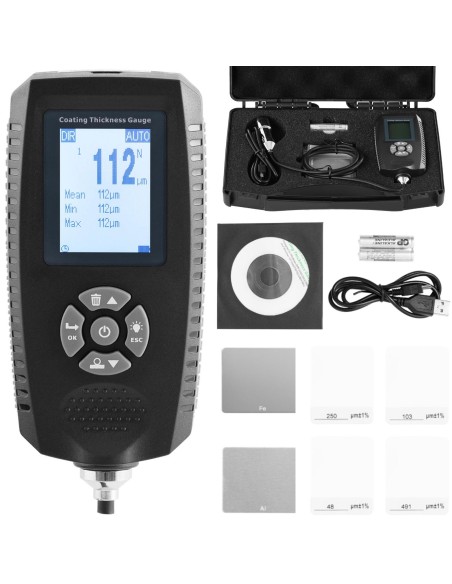 Automobilio dažų storio testeris, diapazonas 0 - 500 µm USB Automobilio dažų storio testeris, diapazonas 0 - 500 µm USB
