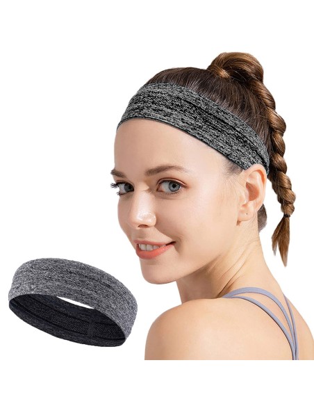 Pilka sportinė galvos juosta bėgimui fitneso pratimams