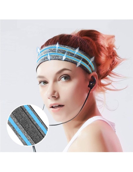 Pilka sportinė galvos juosta bėgimui fitneso pratimams