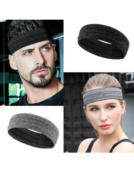 Pilka sportinė galvos juosta bėgimui fitneso pratimams