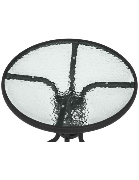 Balkono sodo stiklinis kavos staliukas apvalus skersmuo. 60 cm Balkono sodo stiklinis kavos staliukas apvalus skersmuo. 60 cm