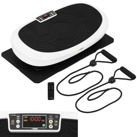 Platforminis vibracinis kilimėlis fitneso pratimams su nuotolinio valdymo pulteliu ir 7 funkcijų jungtimis iki 120 kg