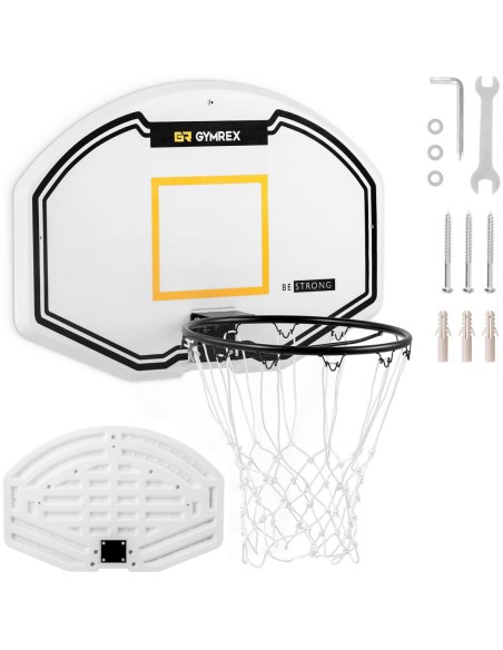 Užpakalinis krepšinio lankas su žiedu tvirtinimui prie sienos 61x91 cm