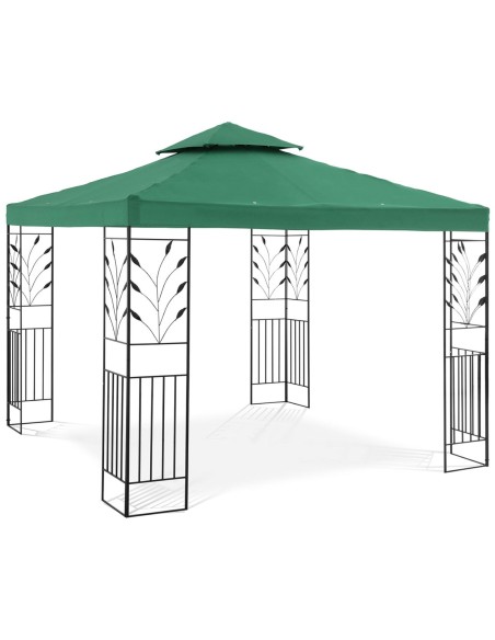 Sodo paviljono pavėsinė su ornamentu sulankstoma 3 x 3 x 2,6 m žalia Sodo paviljono pavėsinė su ornamentu sulankstoma 3 x 3 x 2,6 m žalia