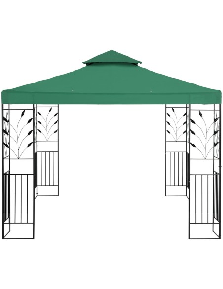 Sodo paviljono pavėsinė su ornamentu sulankstoma 3 x 3 x 2,6 m žalia Sodo paviljono pavėsinė su ornamentu sulankstoma 3 x 3 x 2,6 m žalia