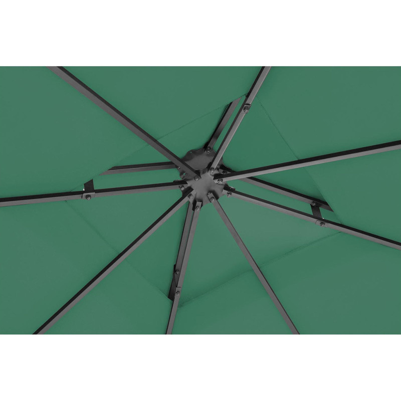 Sodo paviljono pavėsinė su ornamentu sulankstoma 3 x 3 x 2,6 m žalia