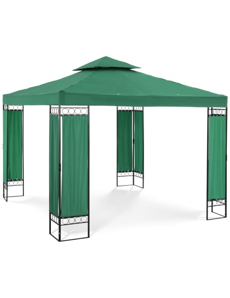 Sodo paviljono pavėsinė sulankstoma palapinė 3 x 3 x 2,6 m žalia Sodo paviljono pavėsinė sulankstoma palapinė 3 x 3 x 2,6 m žalia