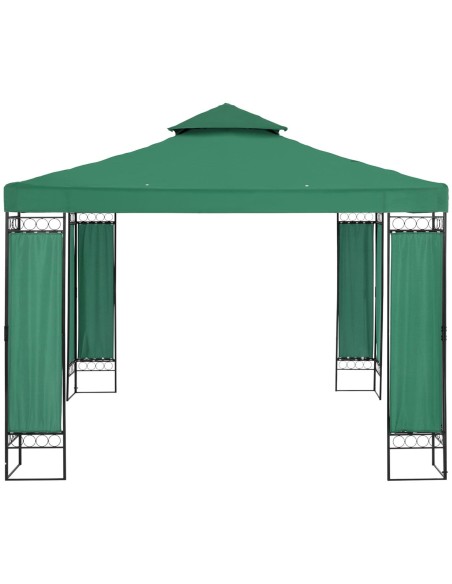 Sodo paviljono pavėsinė sulankstoma palapinė 3 x 3 x 2,6 m žalia Sodo paviljono pavėsinė sulankstoma palapinė 3 x 3 x 2,6 m žalia
