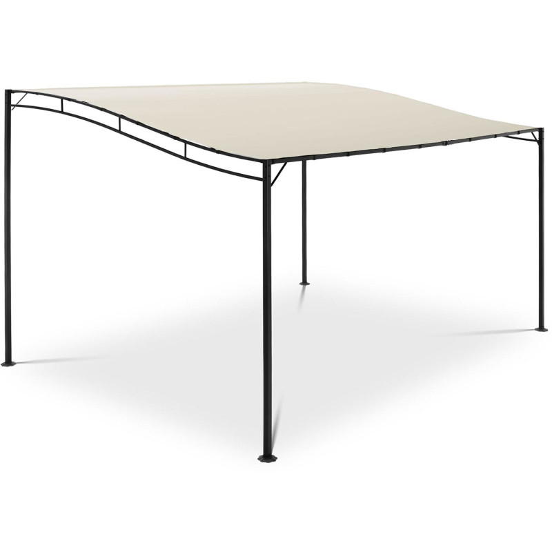 Sodo baldakimu laisvai pastatoma pavėsinė 4 x 3 x 2,5 m kreminė