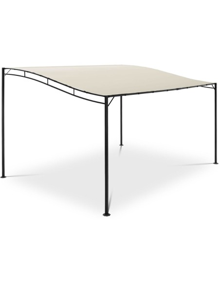 Sodo baldakimu laisvai pastatoma pavėsinė 4 x 3 x 2,5 m kreminė Sodo baldakimu laisvai pastatoma pavėsinė 4 x 3 x 2,5 m kreminė