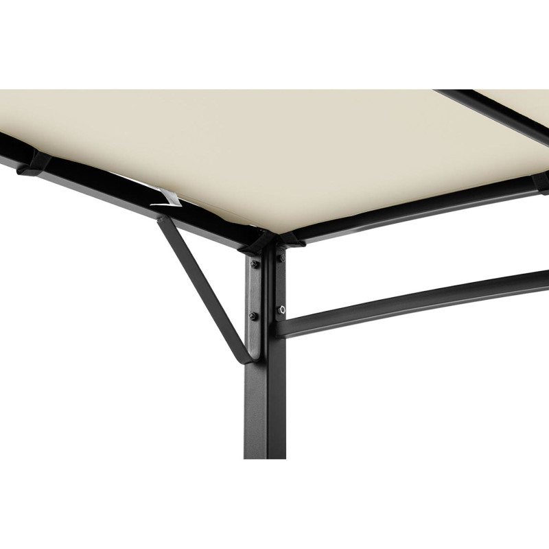 Sodo baldakimu laisvai pastatoma pavėsinė 4 x 3 x 2,5 m kreminė
