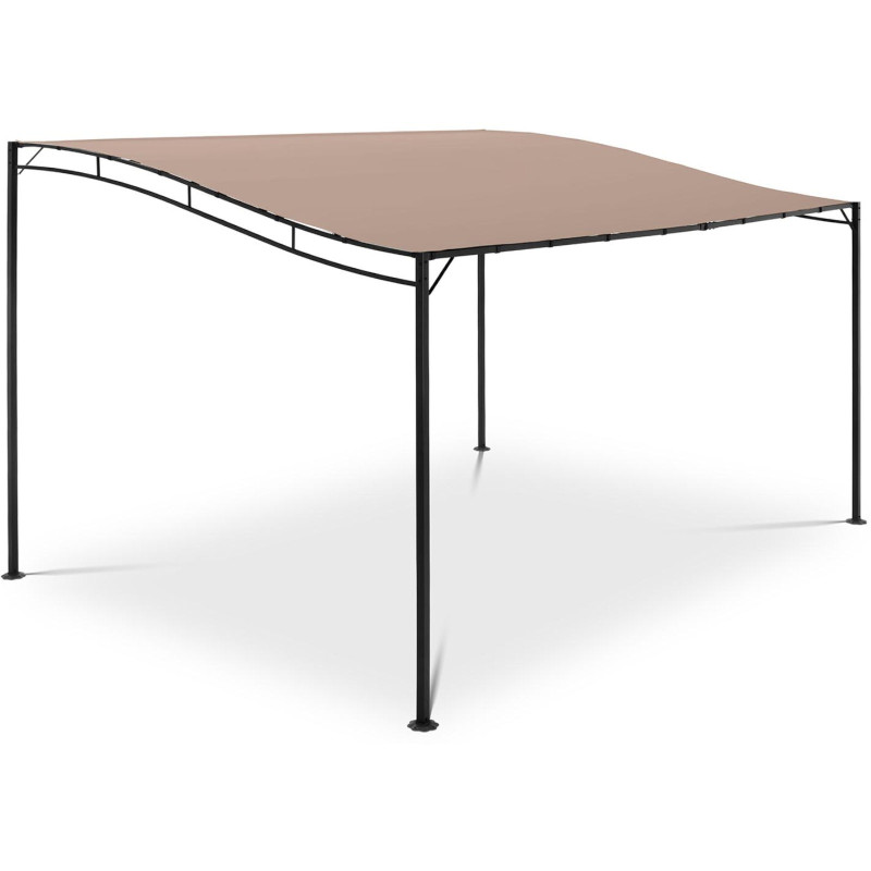 Sodo baldakimas laisvai pastatoma pavėsinė 4 x 3 x 2,5 m smėlio spalvos