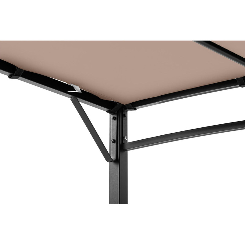 Sodo baldakimas laisvai pastatoma pavėsinė 4 x 3 x 2,5 m smėlio spalvos
