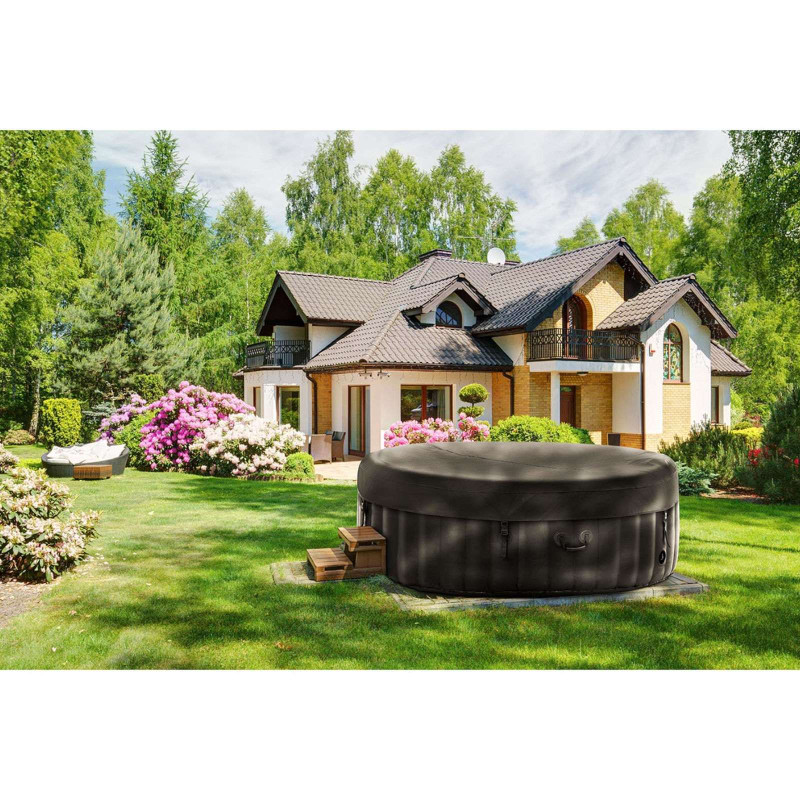 Pripučiama sodo sūkurinė vonia su masažu 6 asmenims 42C 1000 l juoda