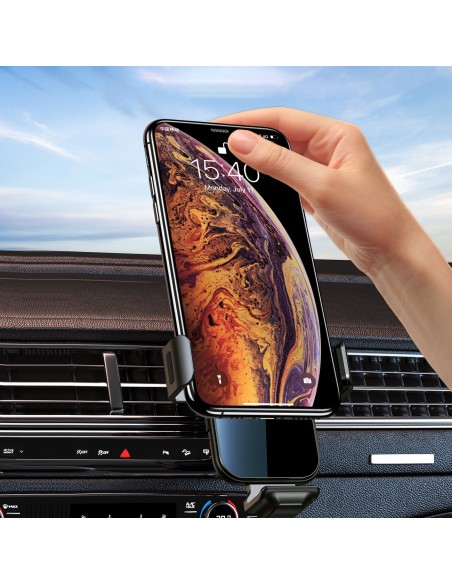 Indukcinis įkroviklis su automobiliniu laikikliu + magnetiniai antgaliai juodi